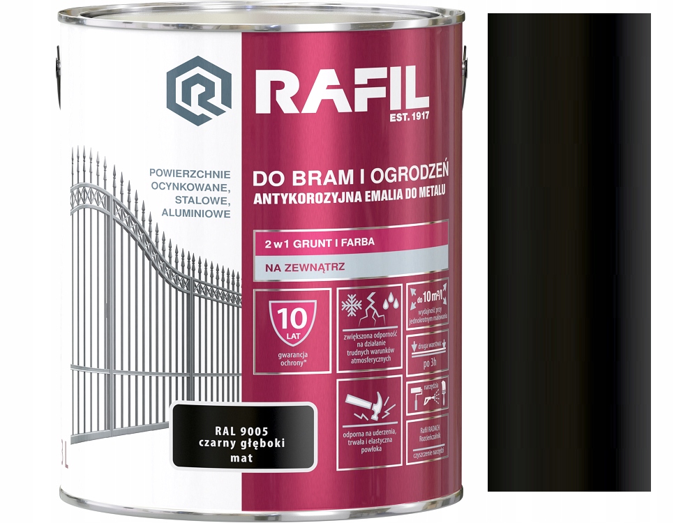 

Rafil Radowil Do Bram Czarny Mat 9005 3L