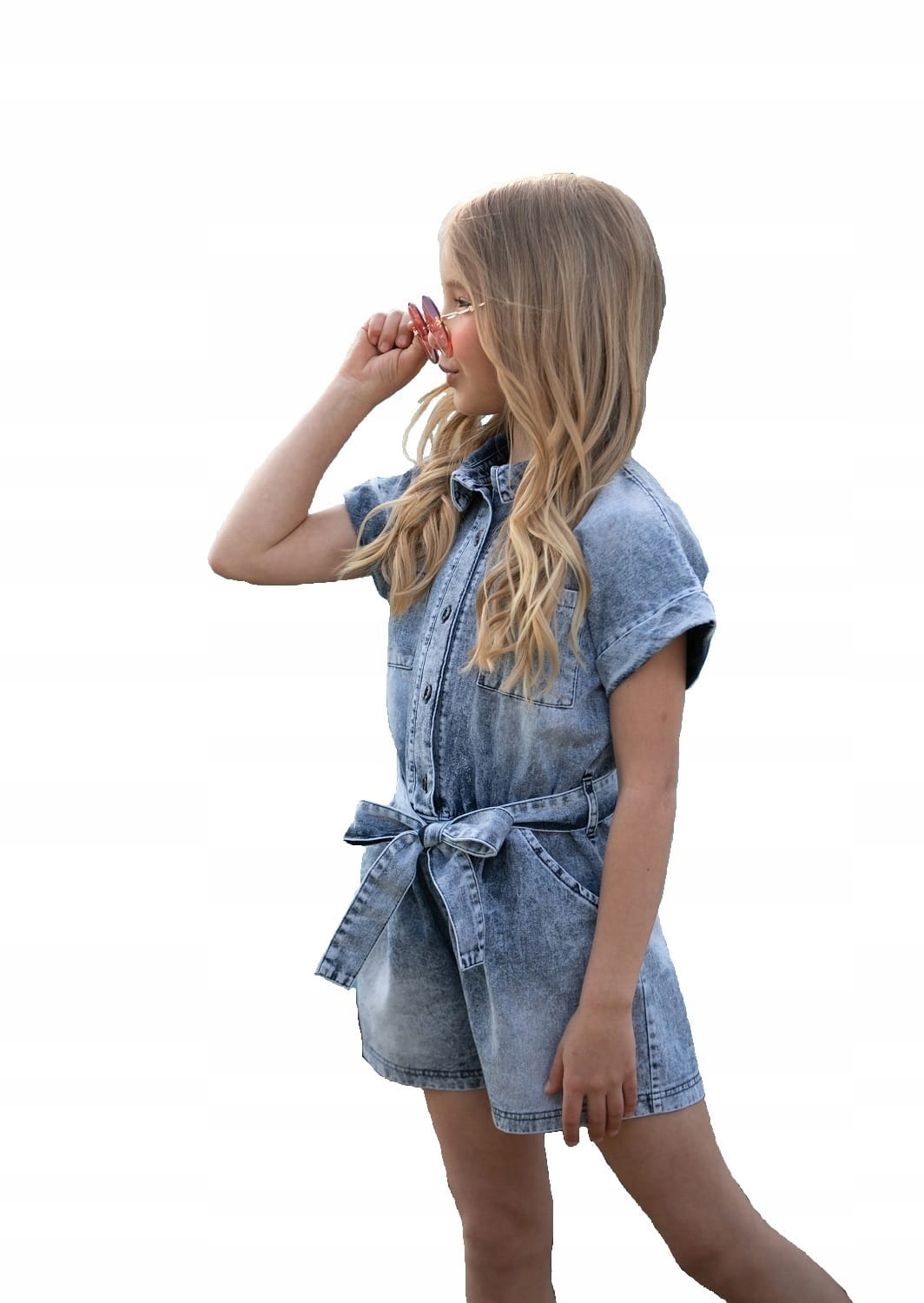 Kombinezon jeansowy niebieski All For Kids 104 110