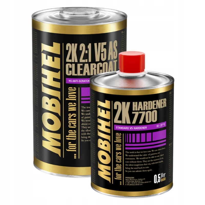 Mobihel V5 Lakier Bezbarwny + Utwardzacz Standard