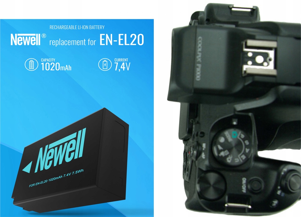 ŁADOWARKA USB + AKUMULATOR DO NIKON COOLPIX P1000 Marka Camlight