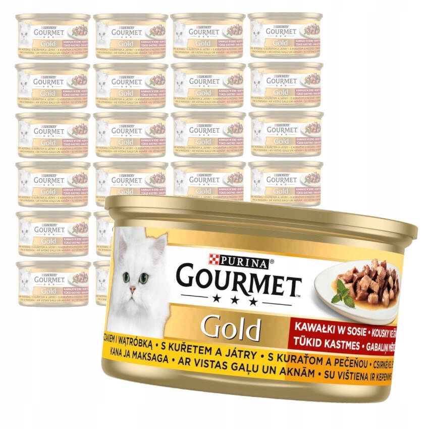 Gourmet Gold Kurczak I Wątróbka W Sosie Mokra Karma Dla Kota 24x85g