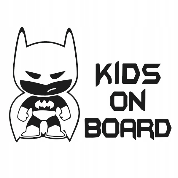 Naklejka batman Kids On Board dziecko w aucie