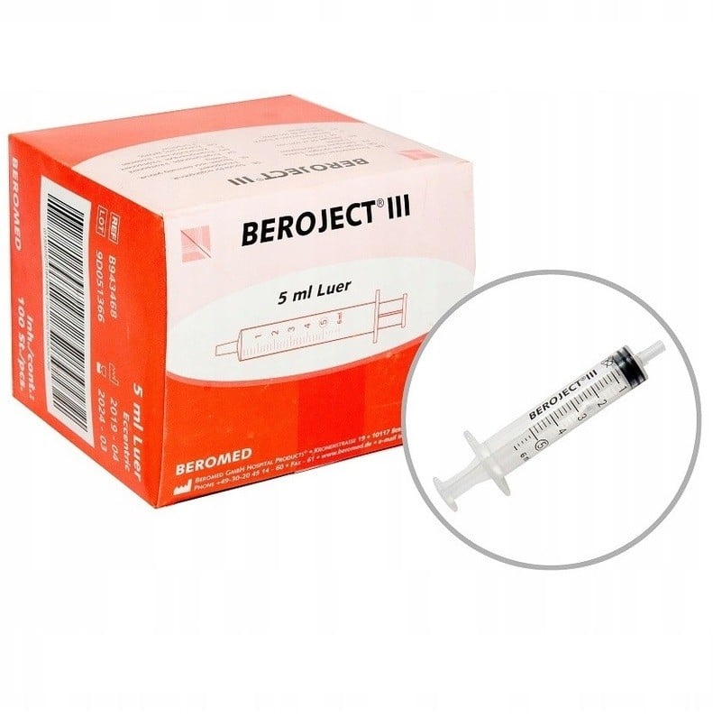 

Strzykawka 3częściowa Bero-Ject Luer 5 ml 100 szt.