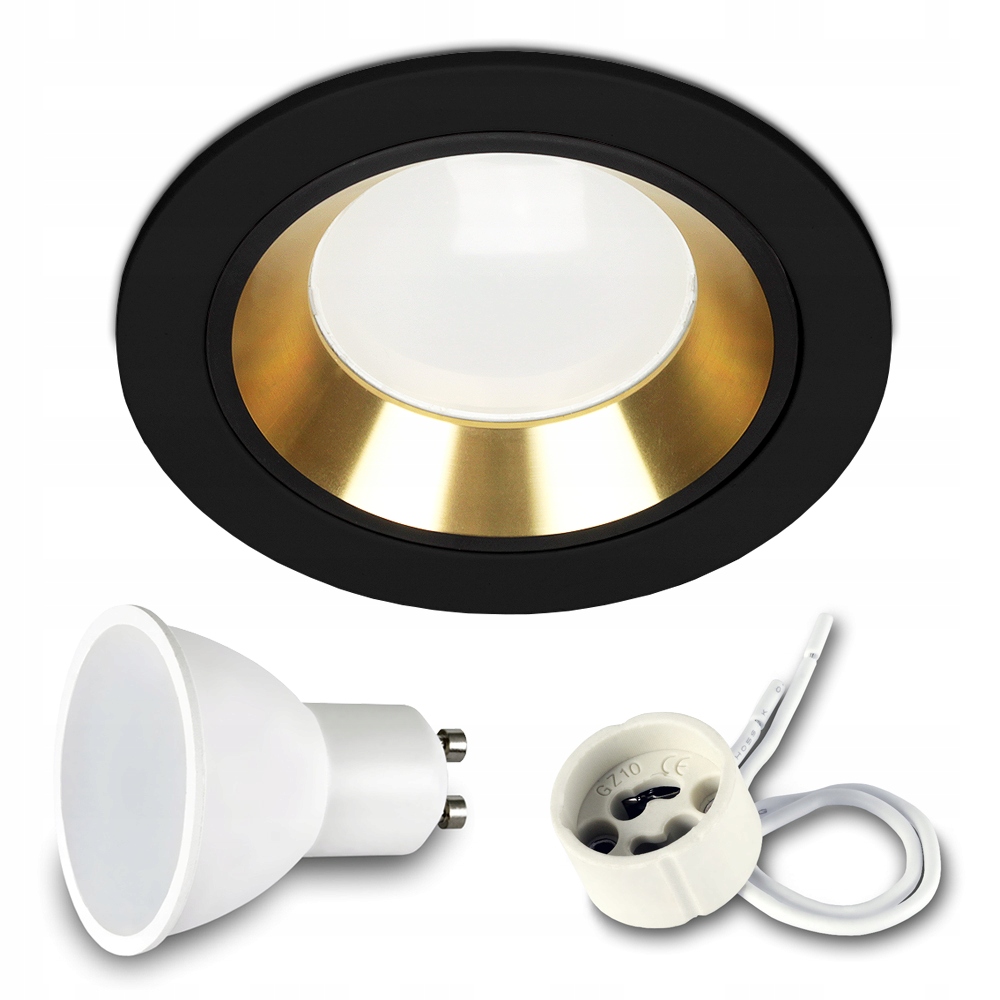 

Oprawa sufitowa czarno złota Foy +GU10 7W 4000K