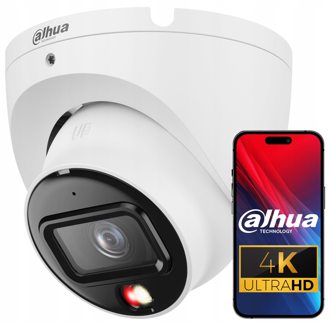 8Mpx 4K PoE Ip kamera Dahua IPC-HDW1839T-A-IL-0280B-S6 Vonkajšia kupola