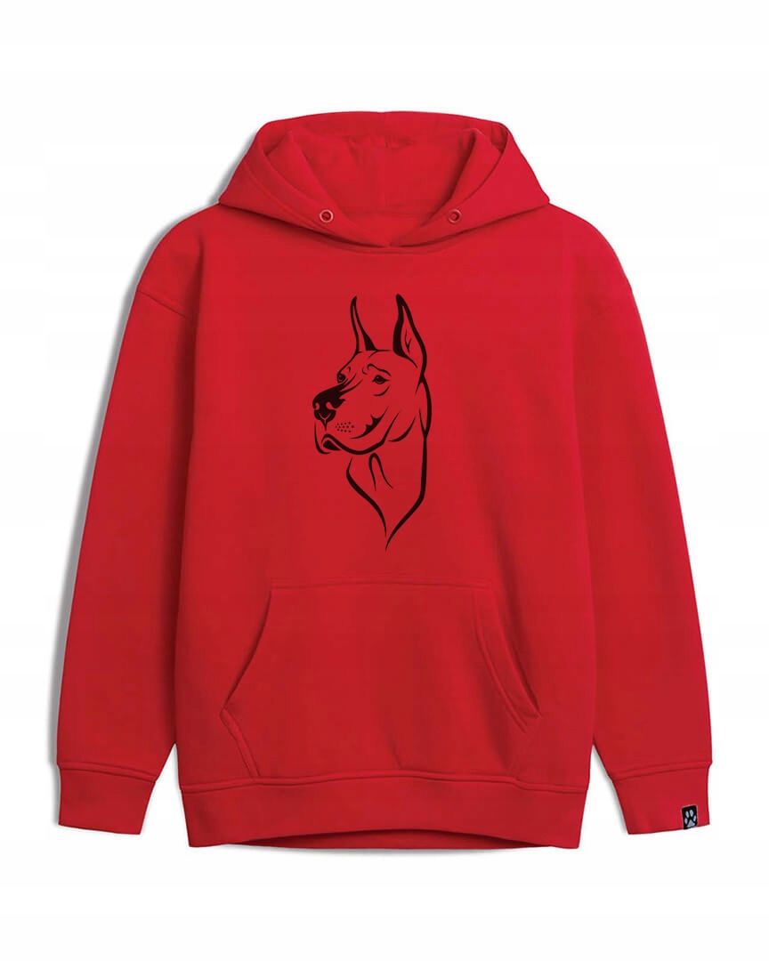 Mikina s potiskem psa německého psa unisex s kapucí