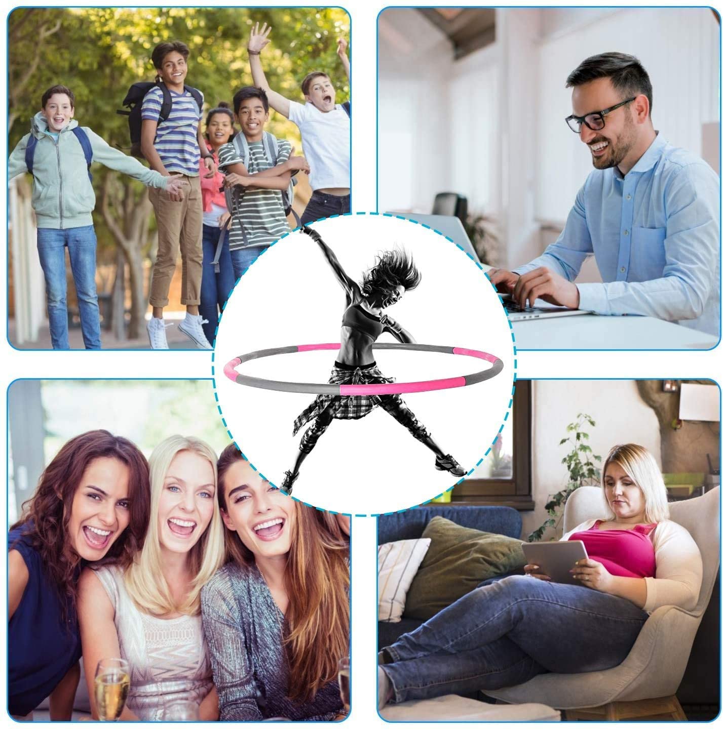 FOXMOG HULA HOOP SKŁADANE PIANKOWE 6-8 ELEMENTÓW Marka bez marki