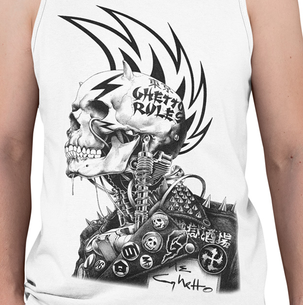 TANK TOP HORROR/ROCK GHETTO RULES Marka inna