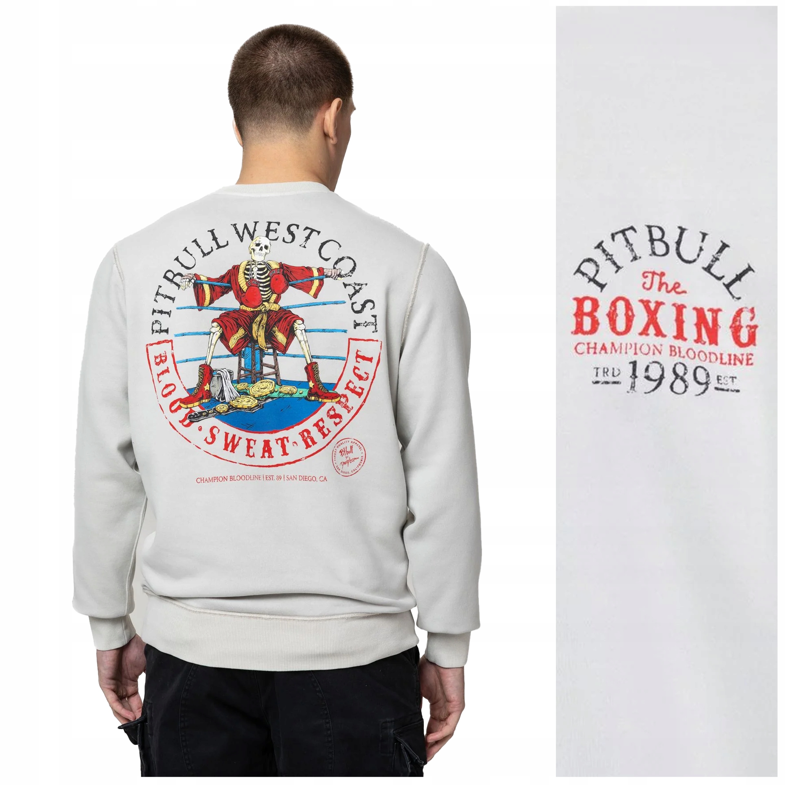 Mikina Pit Bull Washed "champion Mikina " vel. 3XL bílá