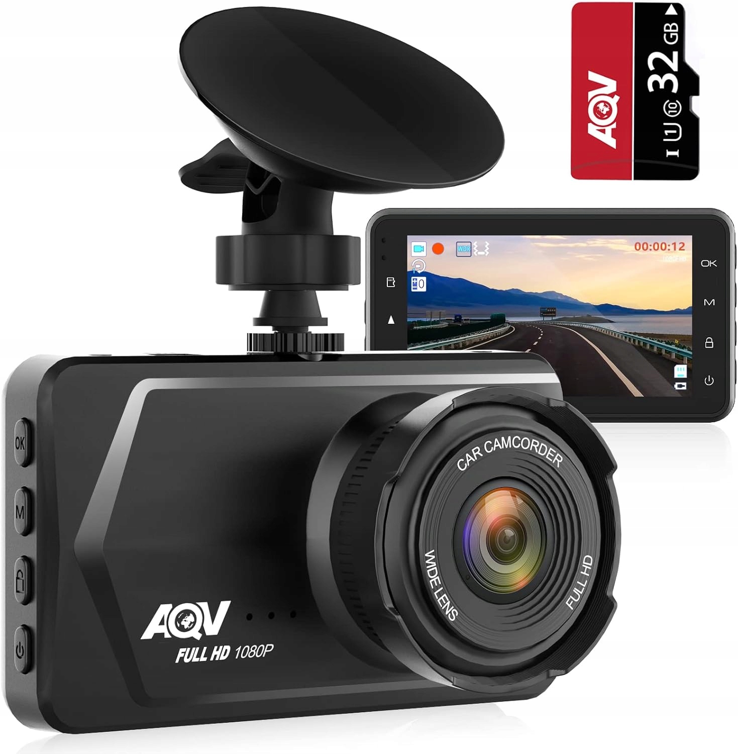 Kamerka Samochodowa Aqv OK770 Wideorejestrator Drogowy 1080P Fhd 170° Pro