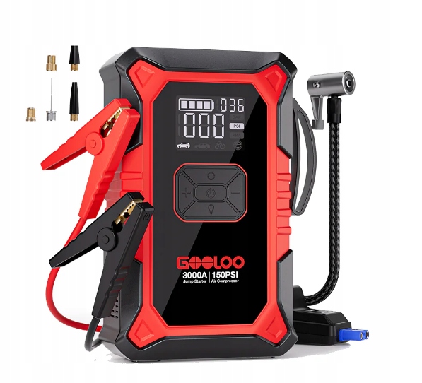 Jump Starter s kompresorom vzduchu Gooloo A3 3000A Powerbank