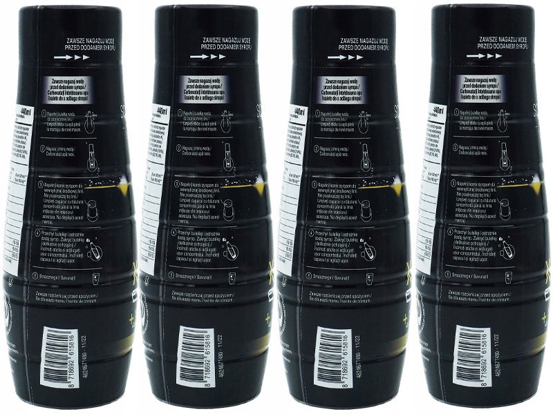 4x SYROP SODASTREAM XTREME ENERGY ENERGETYK DO SATURATORA 9L NAPOJU z 440ml Marka SodaStream