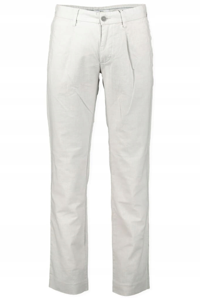 Pánské lněné kalhoty šedé S4, velké velikosti