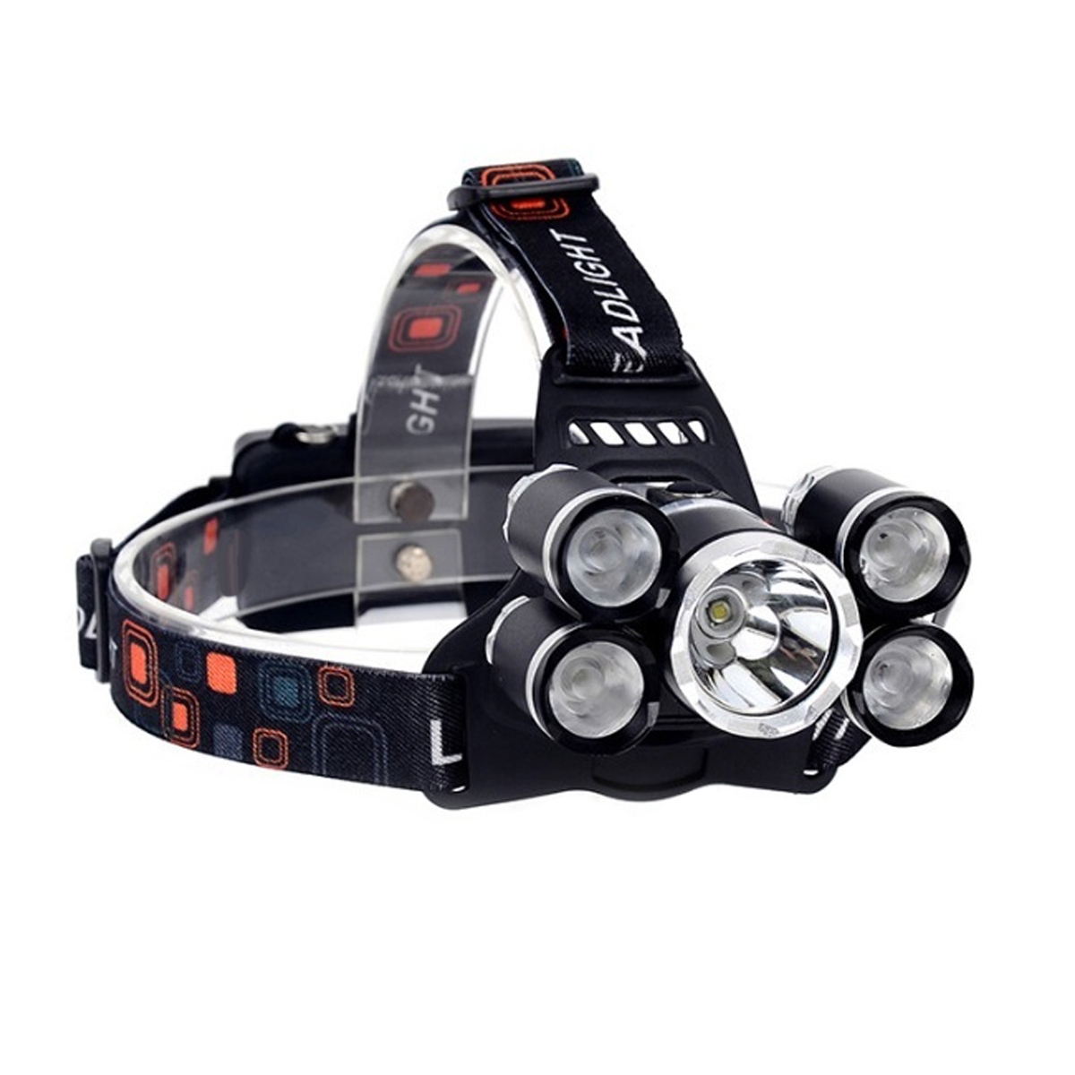 MOCNA LATARKA CZOŁOWA 5x LED CREE XM-L T6 CZOŁÓWKA REGULOWANA EAN (GTIN) 5906555101382