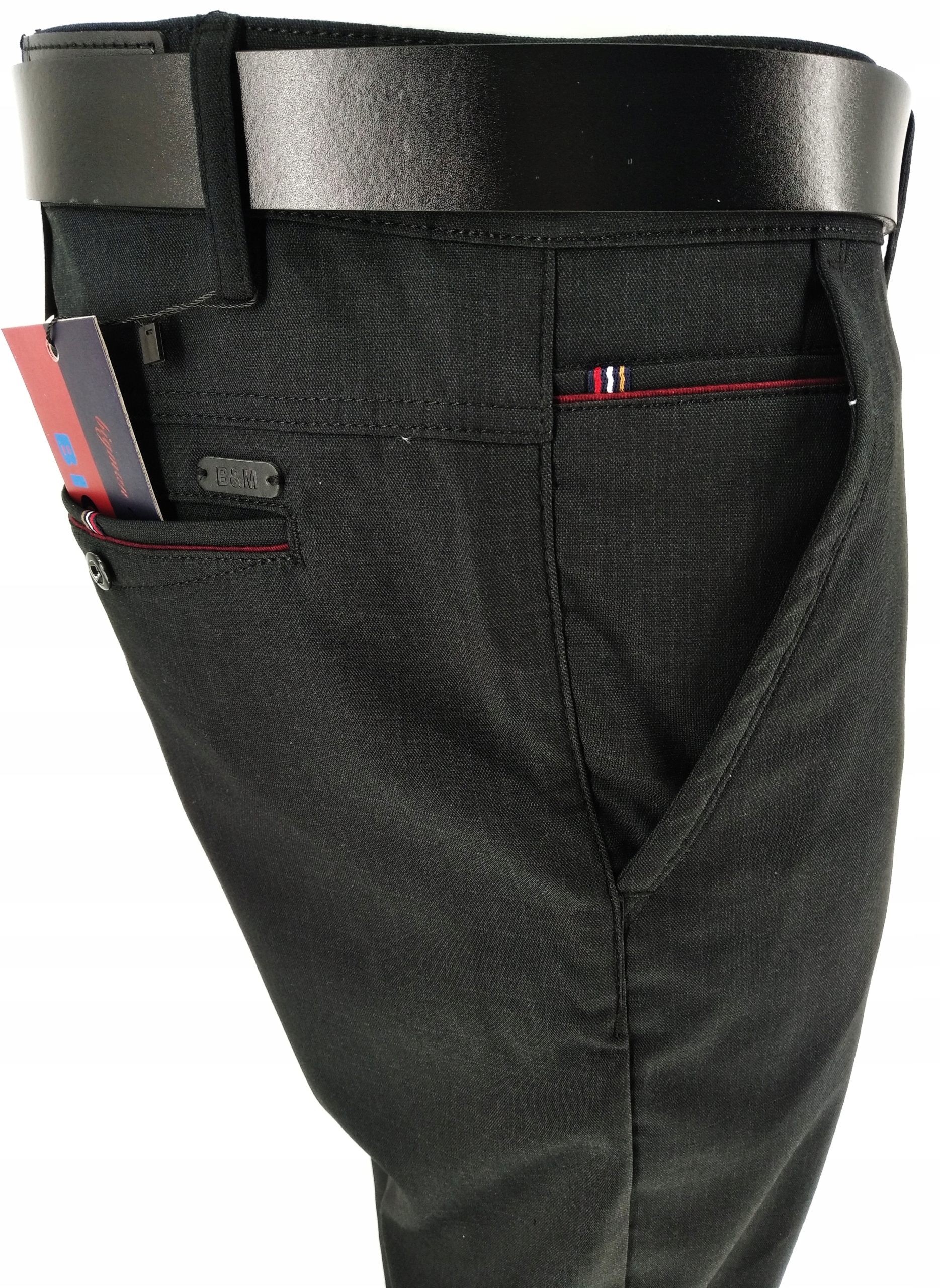 SPODNIE MĘSKIE WIZYTOWE CZARNE W34 88-90 CM Rozmiar 34