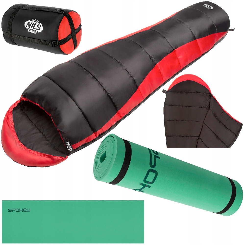 Velký turistický spací pytel Kempingový Teplý 220 x 80 cm Karimatka Pod Stan