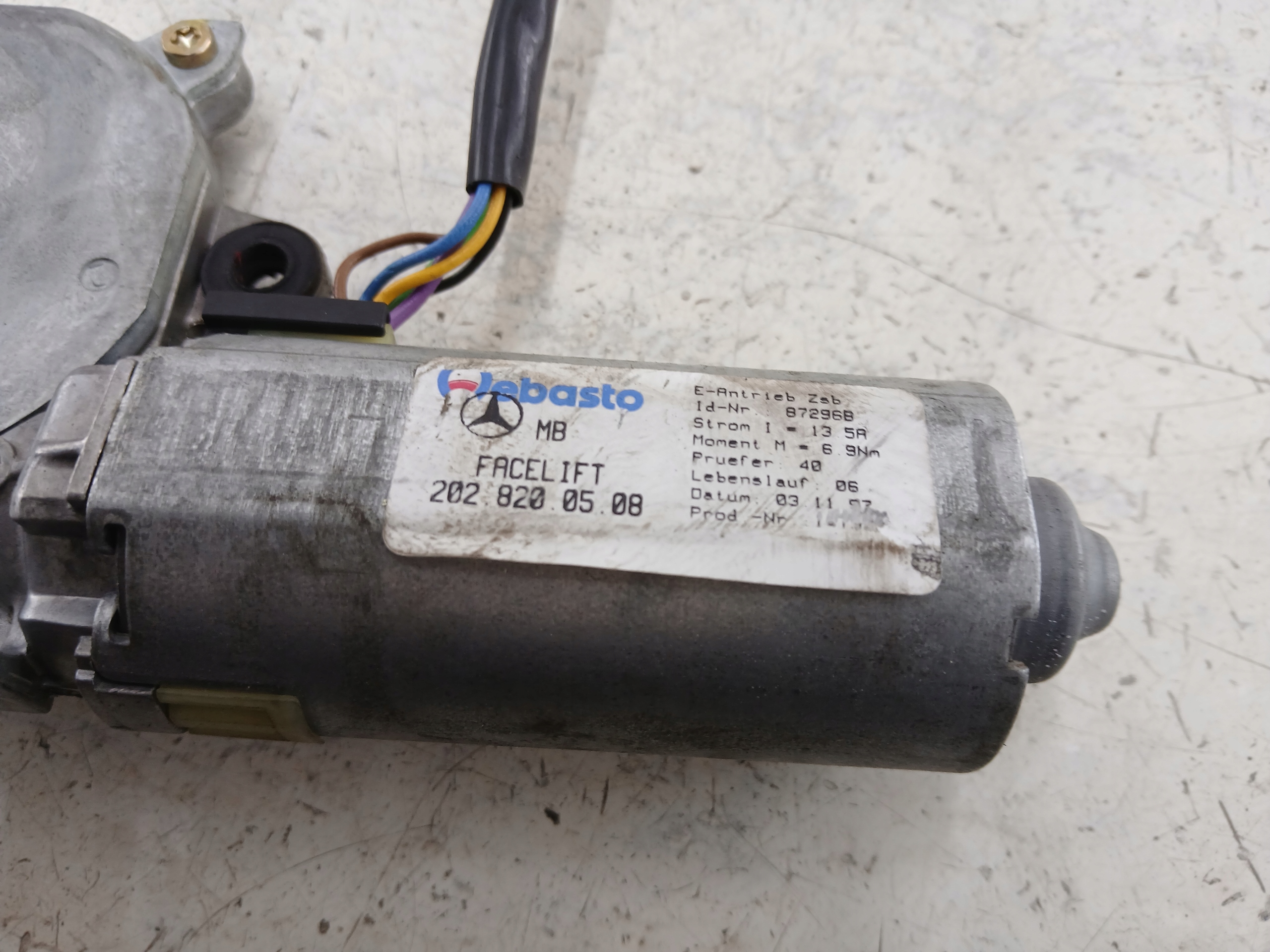 MERCEDES W202 W210 Motor Schiebedach 2028200508