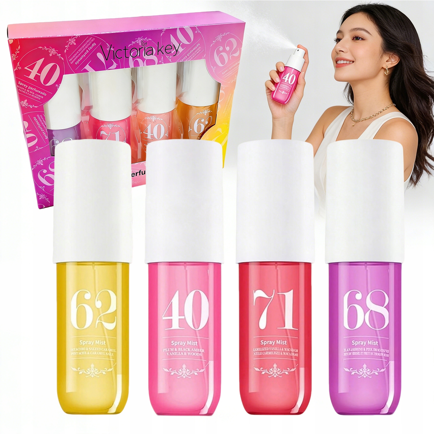 Mgiełka Do Ciała 62 71 68 40 Owocowy Body Mist Długotrwały 90ML 4 Sztuk