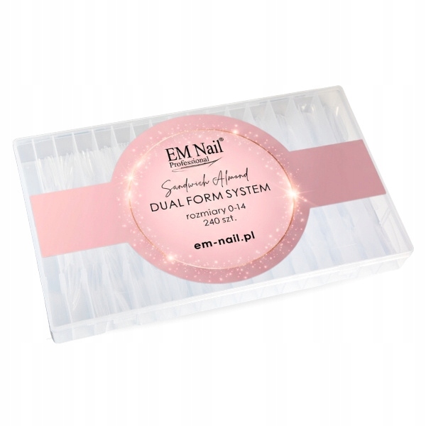 Horní formy Em Nail Dual Form Sandwich Almond Mandle 240ks