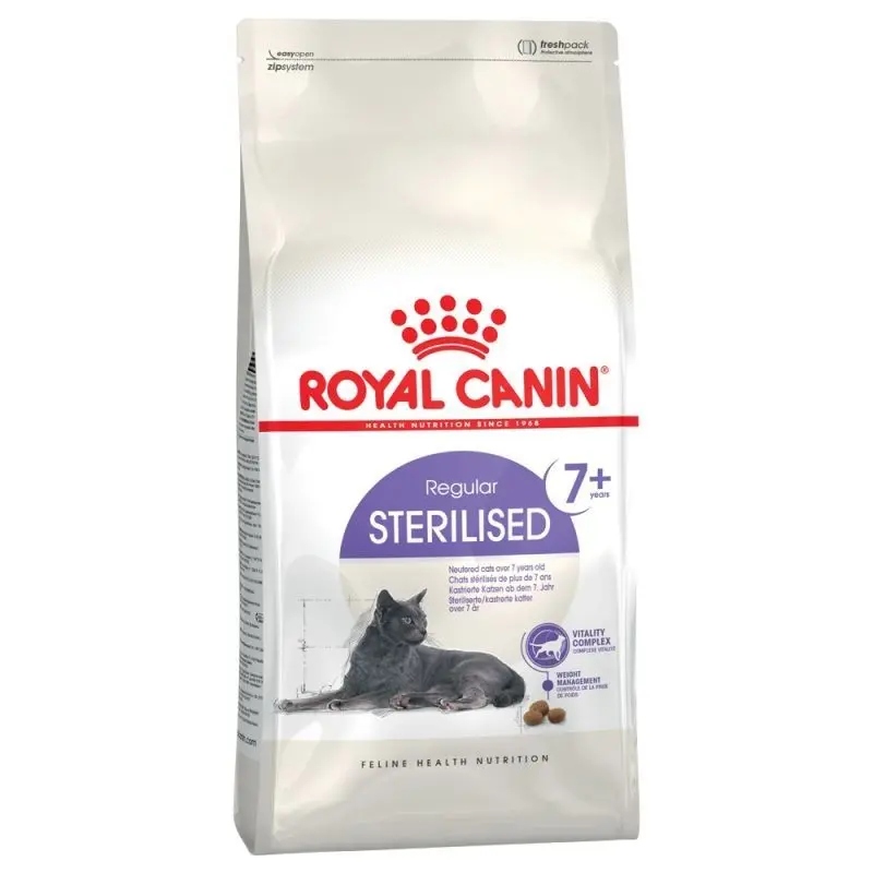 Royal Canin Sterilised 7+ 1,5 kg suché krmivo pro starší sterilizované výrobky