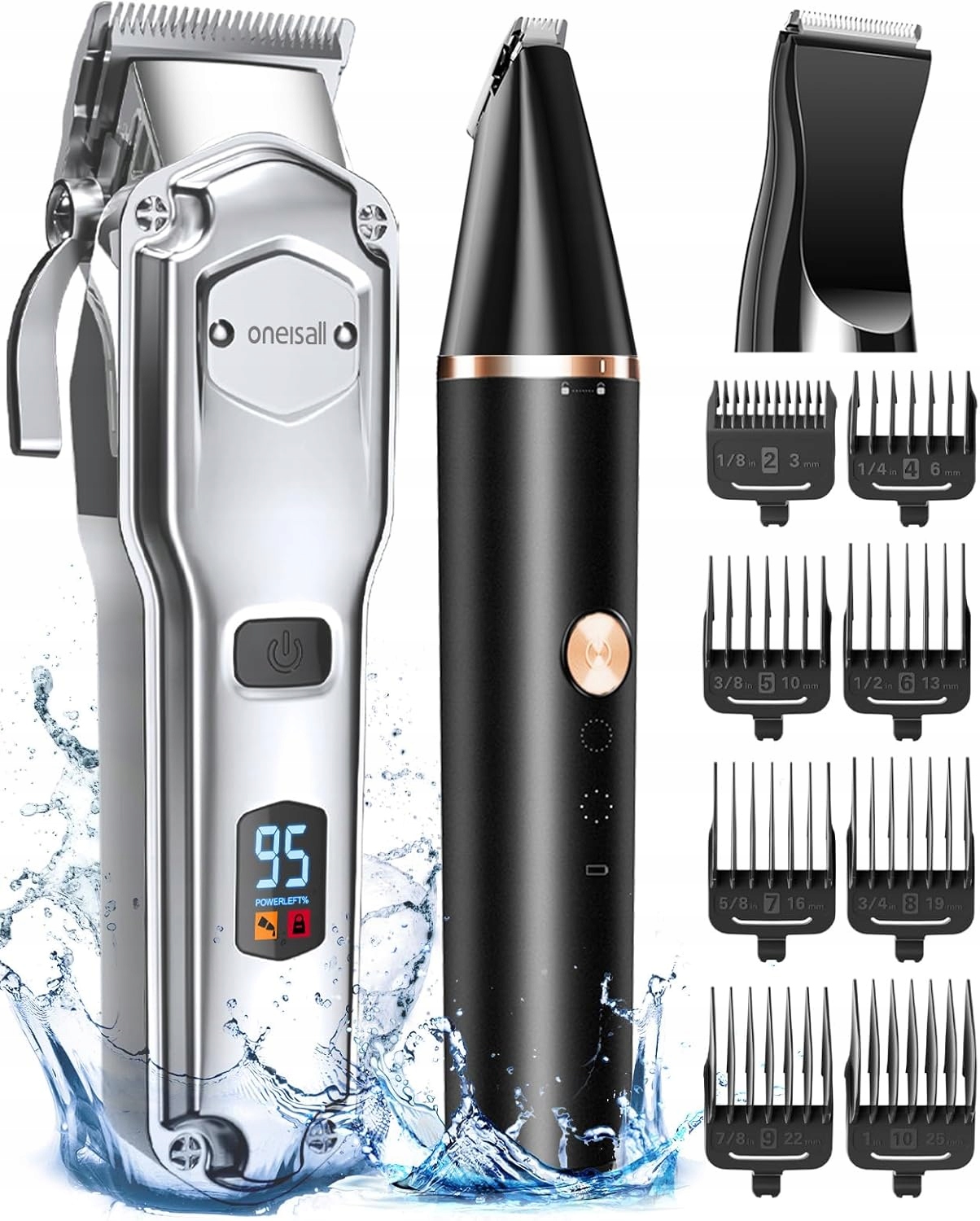 Levně Set Oneisall Clipper a Paw Trimmer 3-in-1, IPX7 Voděodolný