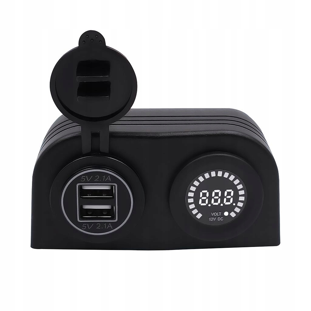 Podwojna niebieska ladowarka USB kolorowy