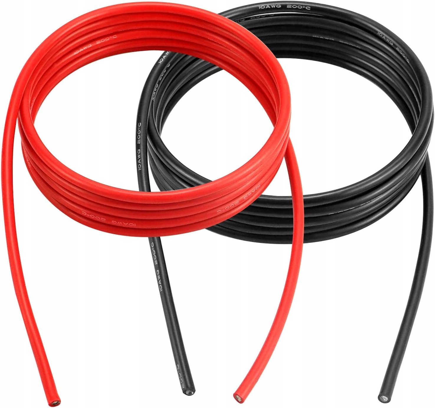 Silikonový kabel Amass 14AWG černý červený elektrický kabel 10m