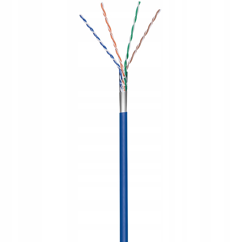 Skrętka CAT5e F/utp 4x2xAWG26/7 niebieska 100m