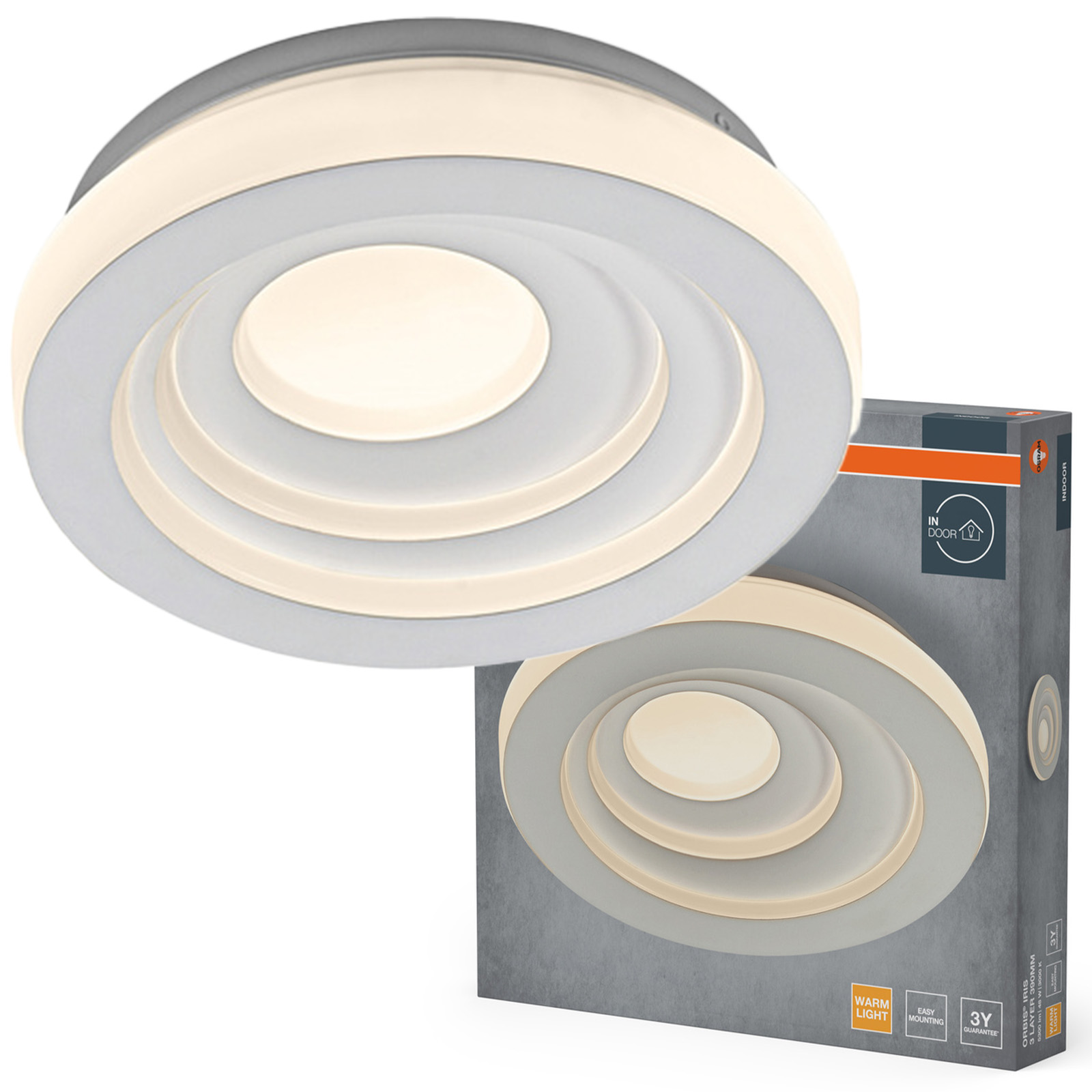 Stropné Svietidlo Led Nástenná lampa 48W 1900lm 3000K Teplá biela Orbis Osram