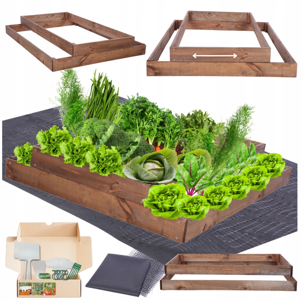 Pařeniště kaskádový regulovaný impregnát zeleninový záhon vyvýšená 18x90x120