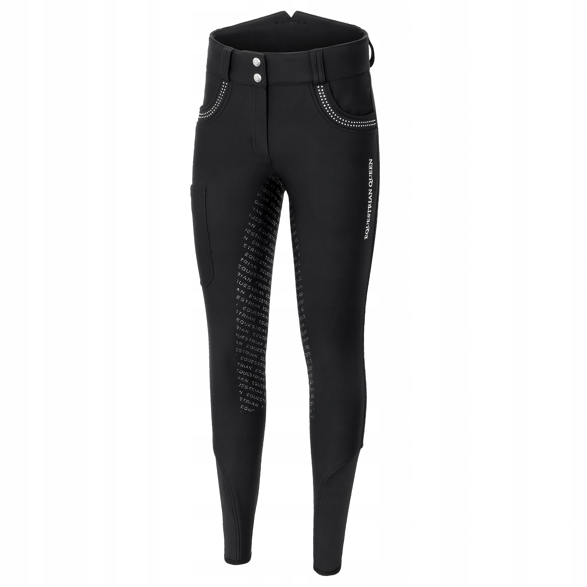 Jezdecké kalhoty Equestrian Queen Bexley 26AW dámské teplé černé 44