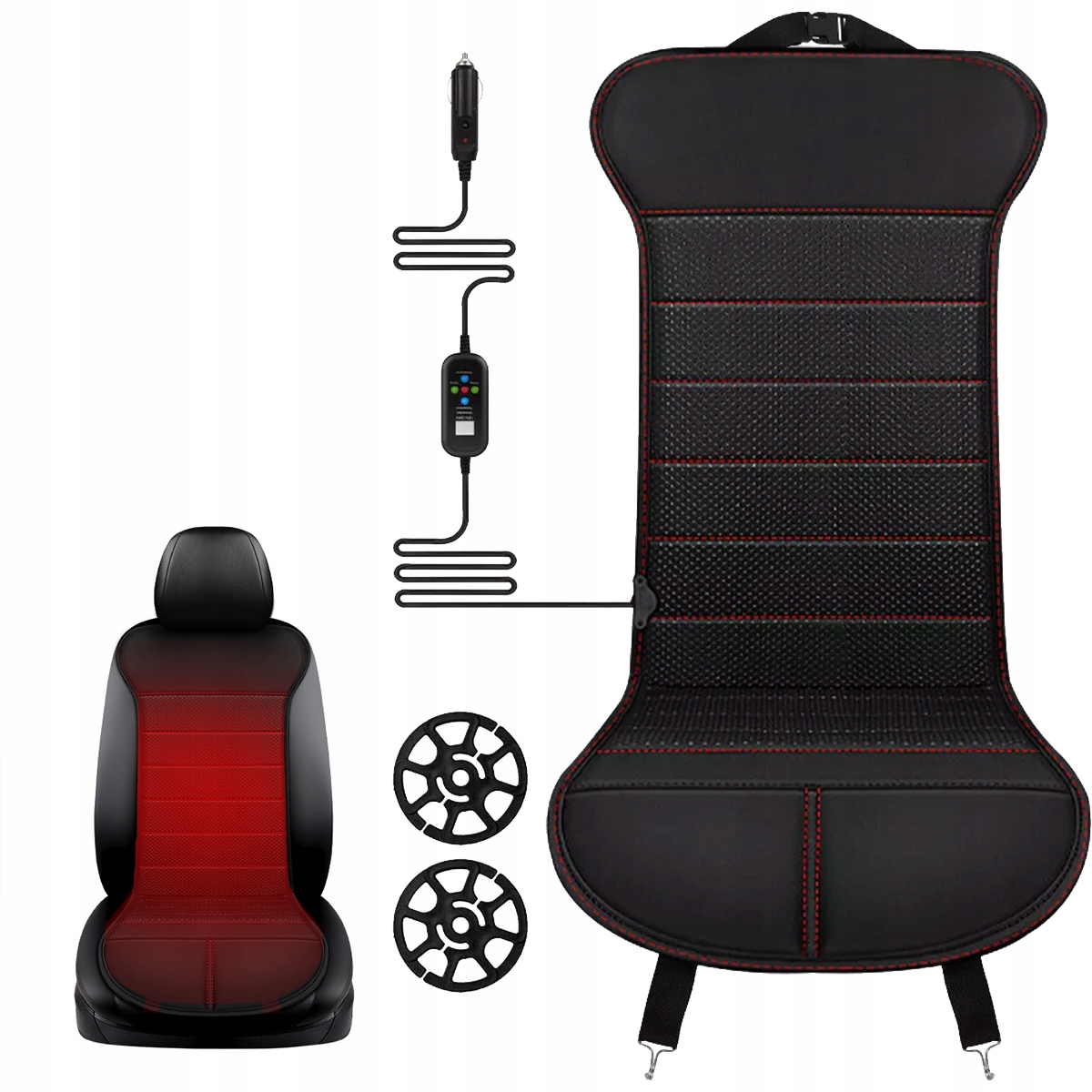 Vyhřívací Podložka Na Sedadlo Vyhřívaná 12V 24V S Dálkovým Ovládáním Do Auta