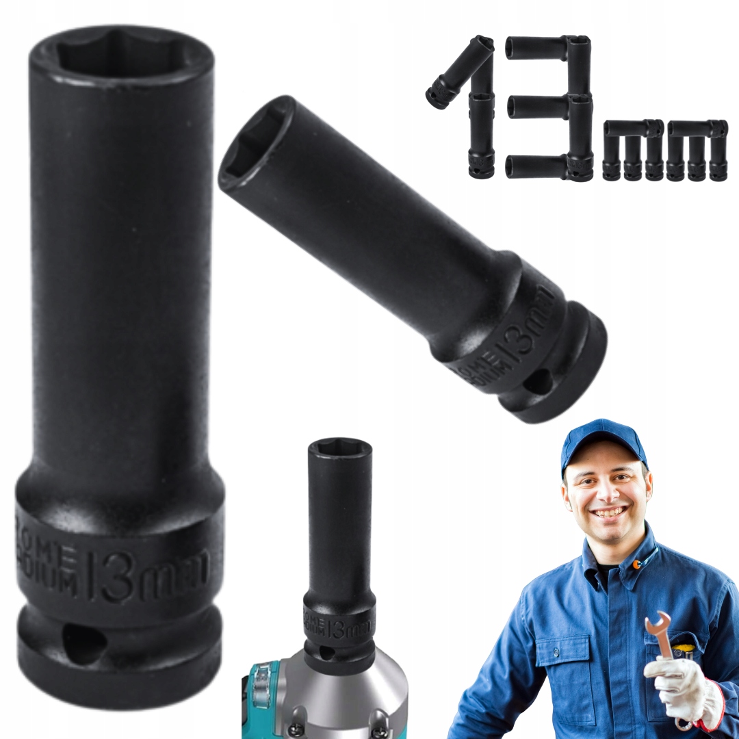 Nasadka Udarowa 1/2 '' 13 MM Twarda Solidna Trwała Wytrzymała