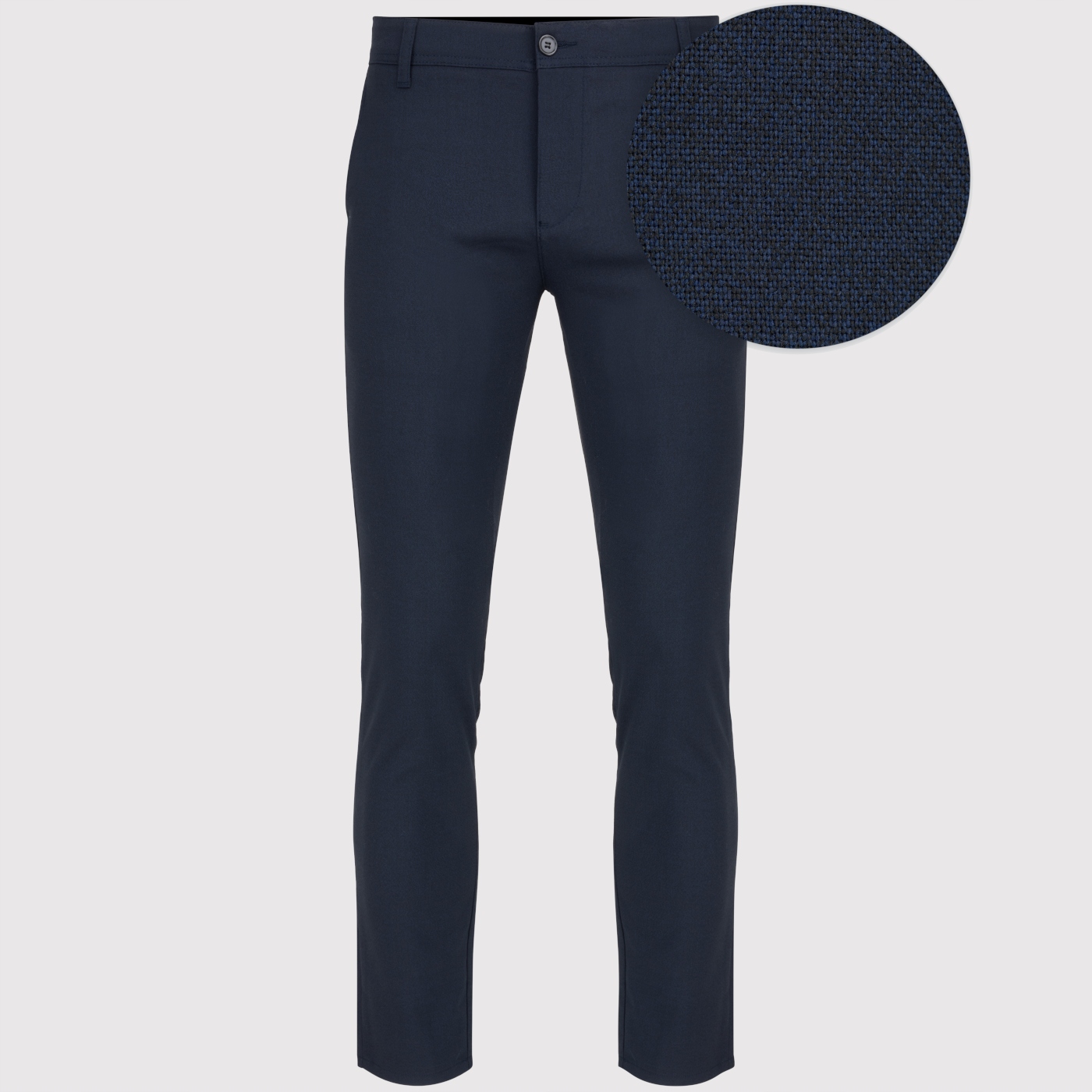 Tmavě modré pánské ležérní kalhoty Slim Fit Pako Lorente vel L32 W38