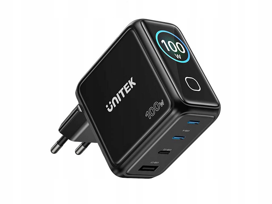 Ładowarka sieciowa GaN Usb-a Usb-c x3 Pd 100W Unitek P1131ABK01-EU