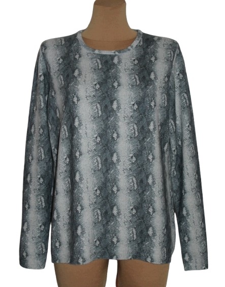 Henderson Cashmere 100% kašmírový nadýchaný svetr s hadím vzorem Nový 42