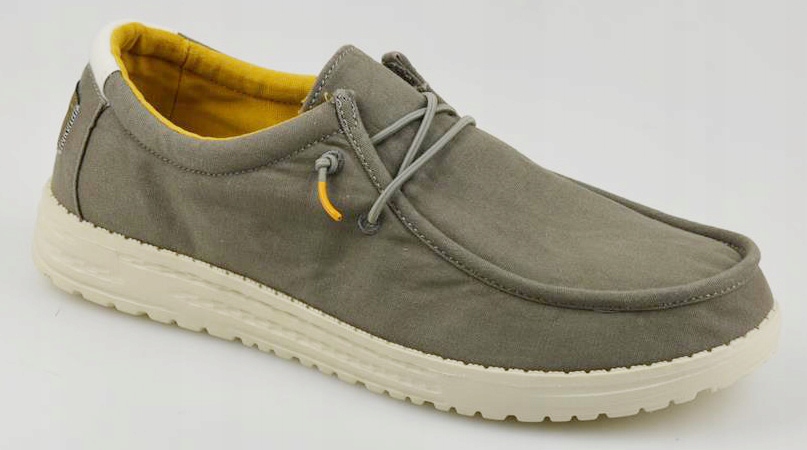 Mokasíny Pánské Polobotky Mckeylor Šedé vel. 44 Vázané Lehké Dárek