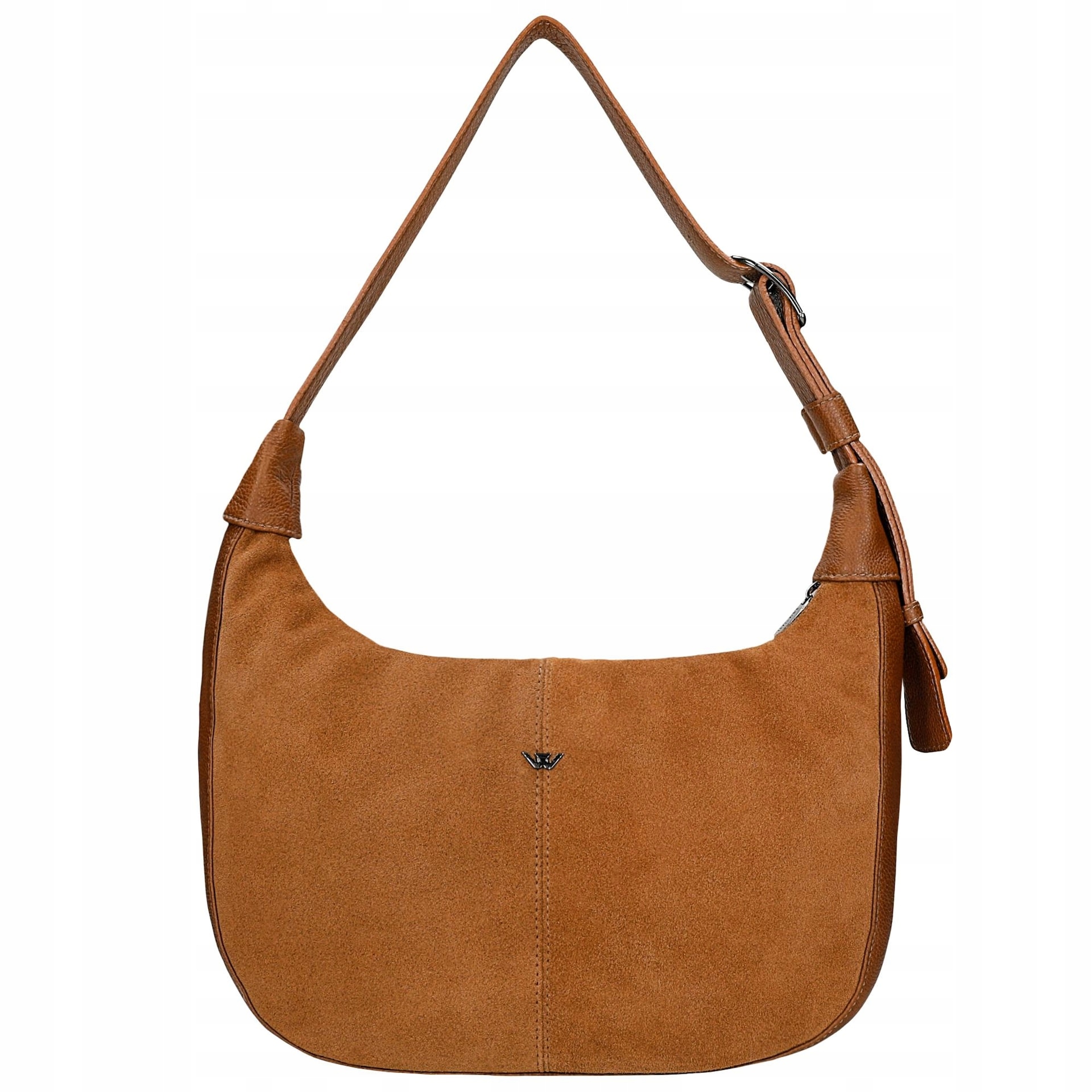 Velká dámská kabelka z lícové kůže a velurové kůže