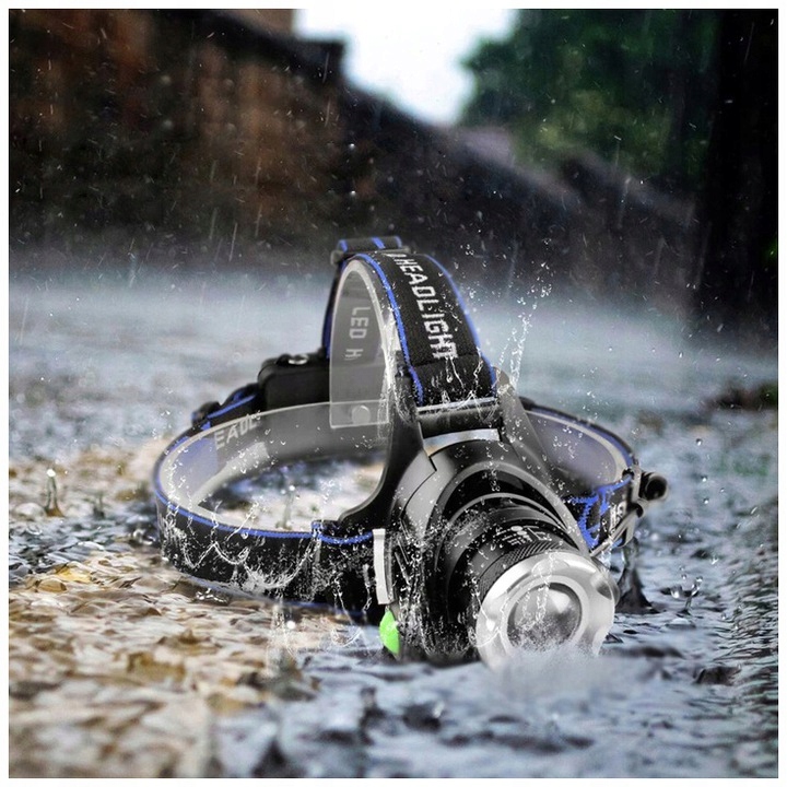 Latarka Czołowa LED Headlight Mocna Czołówka ZOOM Waga 0.3 g
