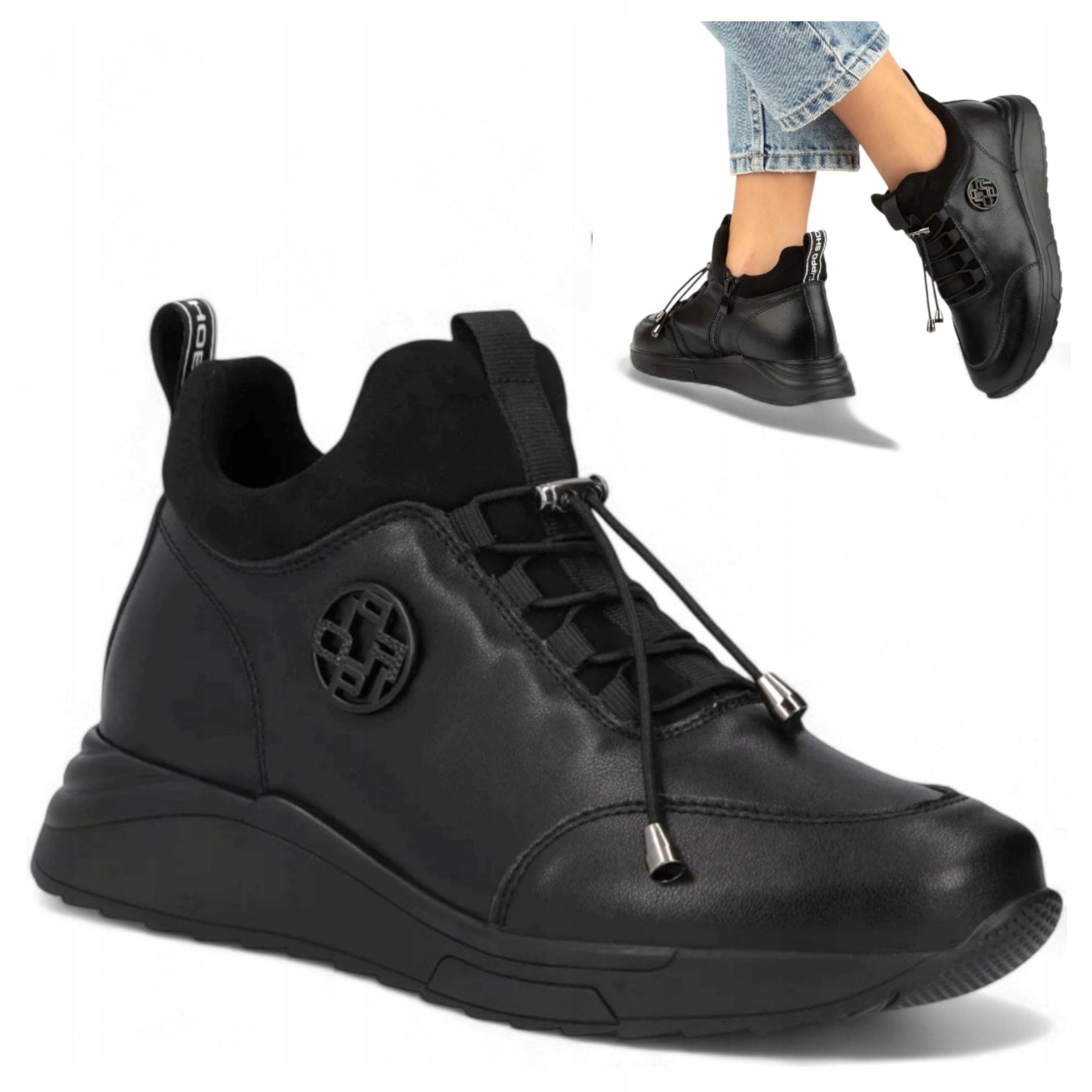 Dámské kožené polobotky 37 Filippo Nazouvací Pohodlné Kotníkové Boty na platformě