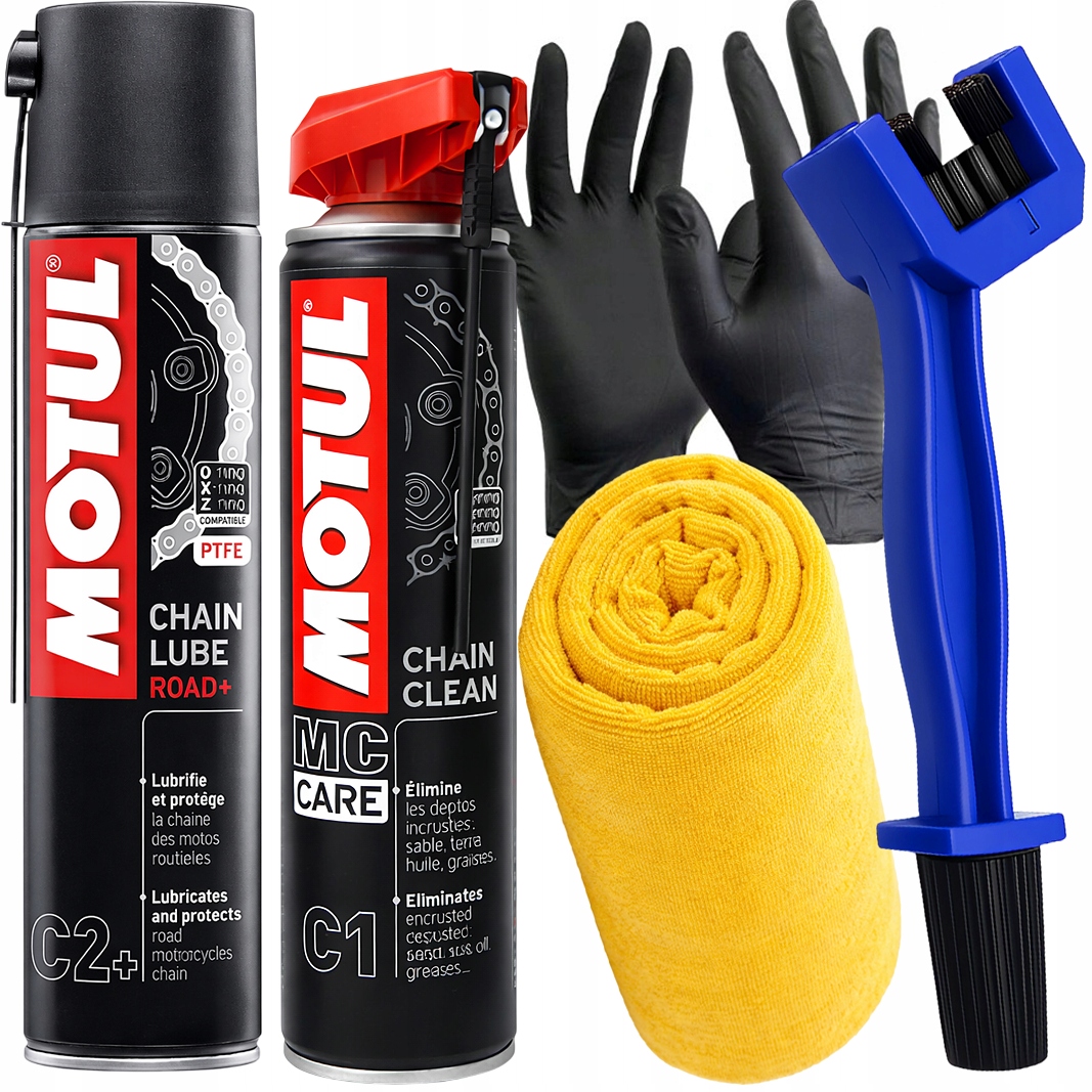 Zestaw Motul Zmywacz Smar Szczotka Do Czyszczenia I Smarowania Łańcucha