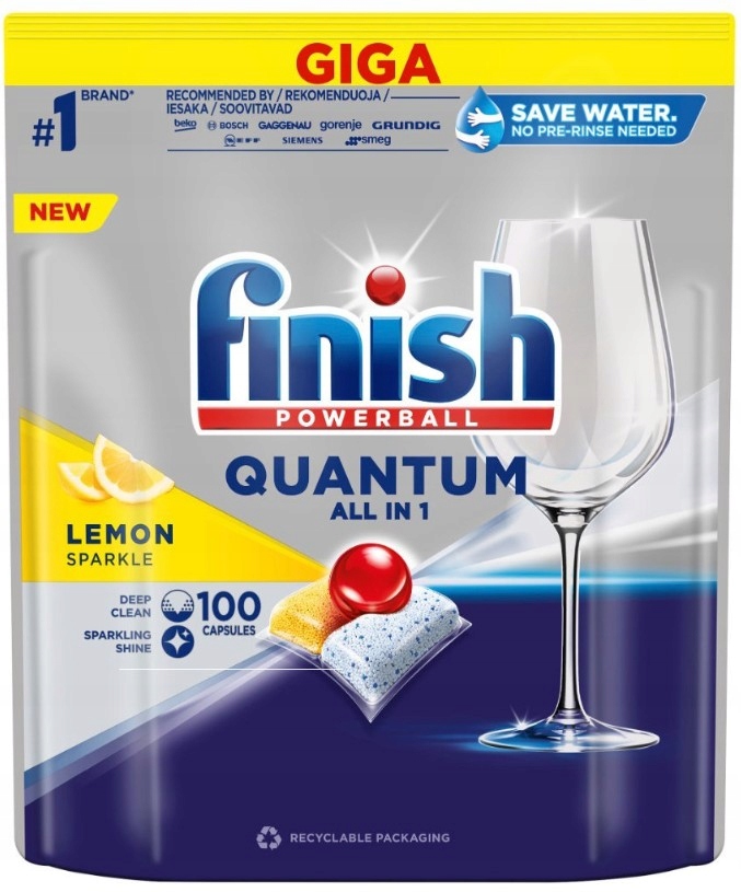 Tabletki do zmywarki Finish Quantum 100szt Lemon Kod producenta 5908252006465