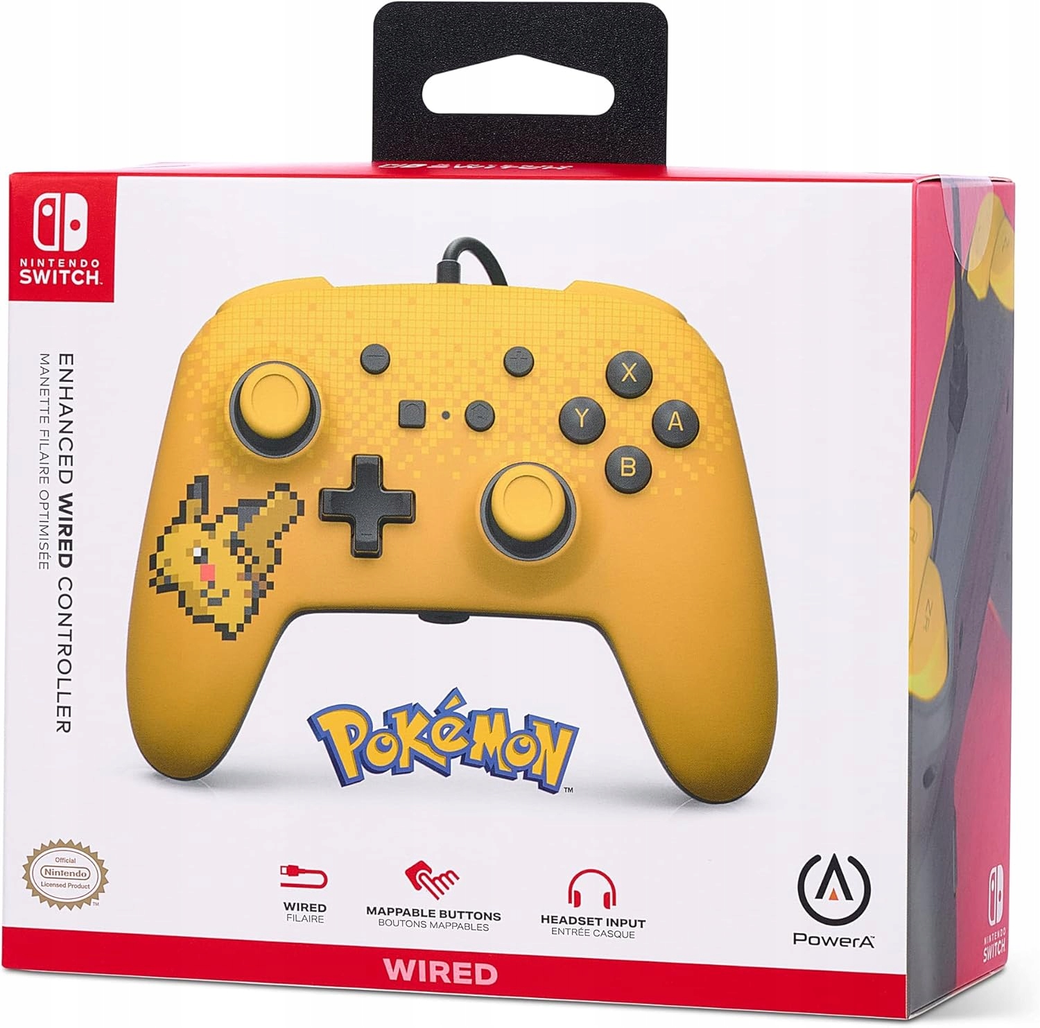 Kontroler Pokémon Pikachu Nintendo Switch PowerA Przewodowy Licencja
