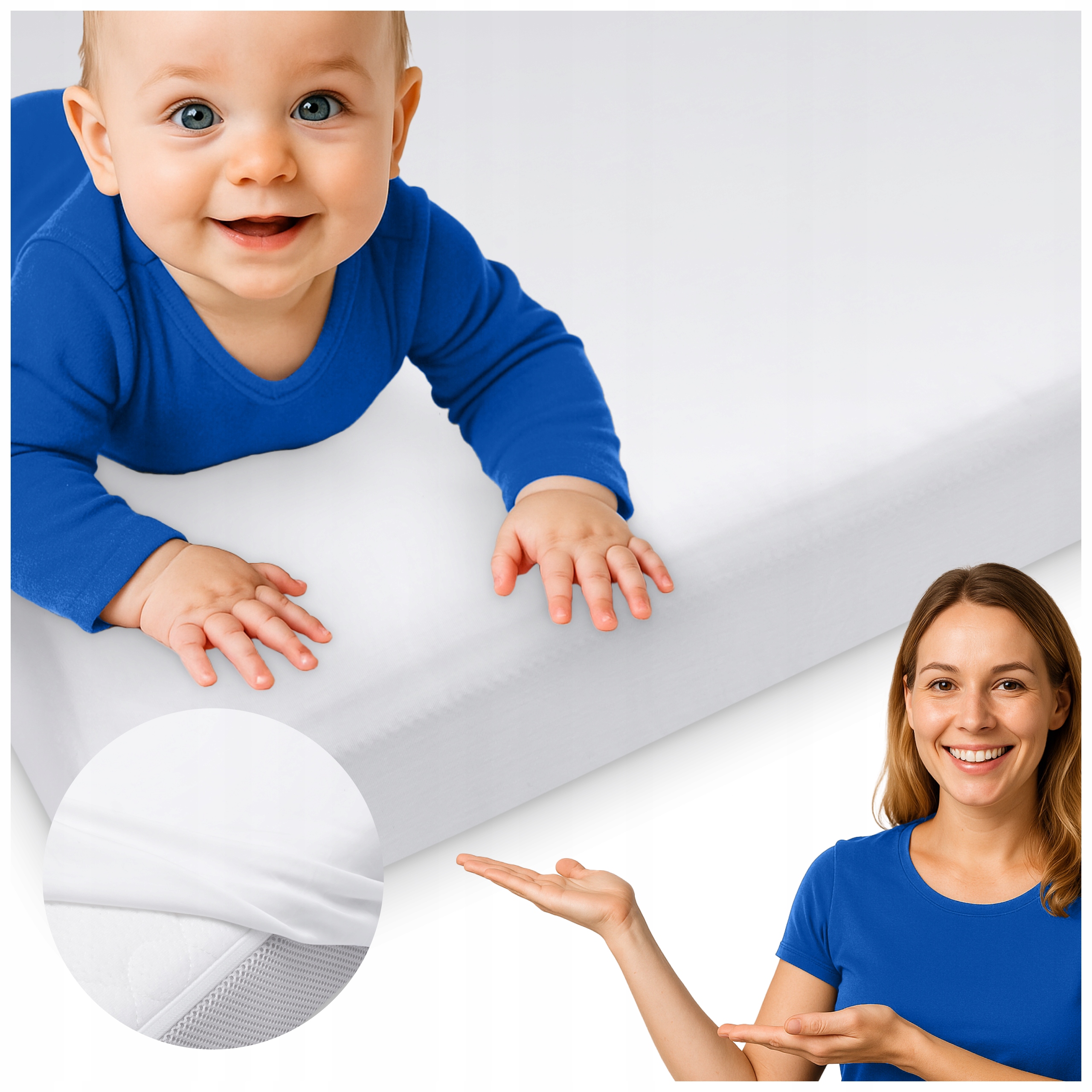 Prostěradlo 80x200 cm do postýlky Bavlna 100% s gumičkou Premium Harmoony