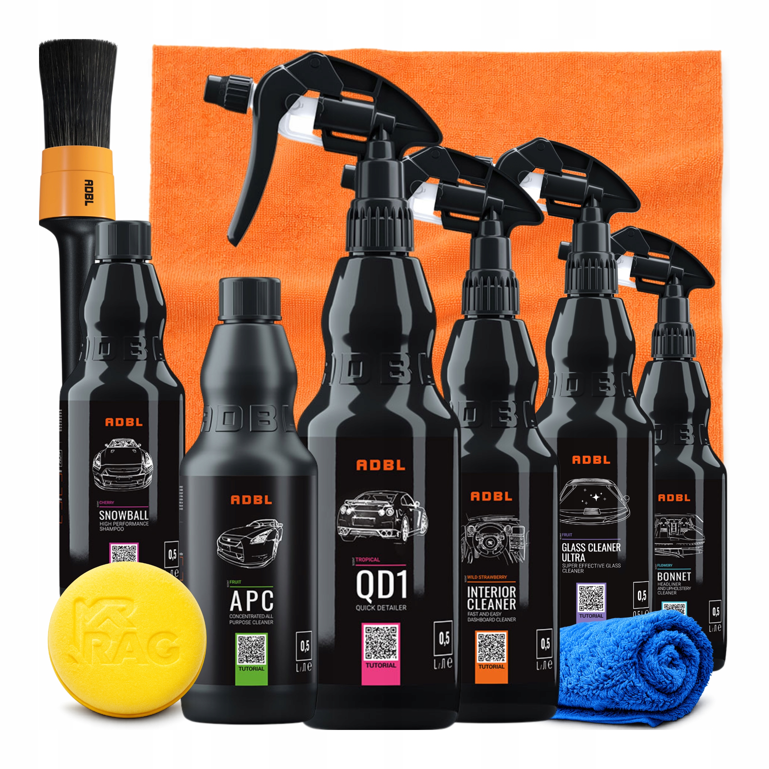 Adbl zestaw kosmetyków do detailingu auta mikrofibra 40x40cm 380gsm