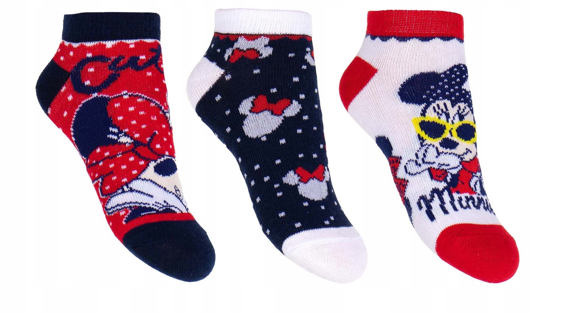 

Skarpetki Myszka Minnie Stopki Disney Zestaw 3 Pak