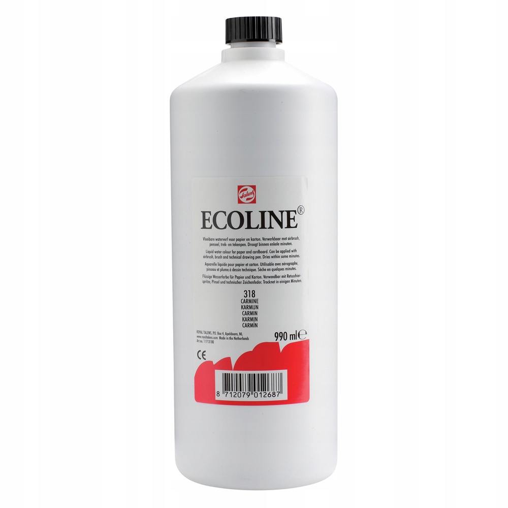 Barva akvarelová tekutá Ecoline Talens 1l 318 Karmín