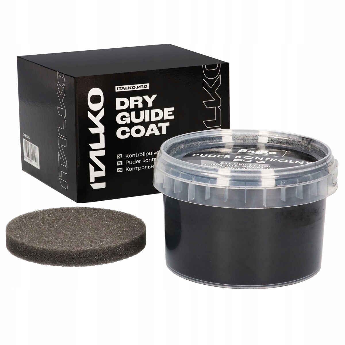 Puder kontrolny lakierniczy czarny 50 g aplikator