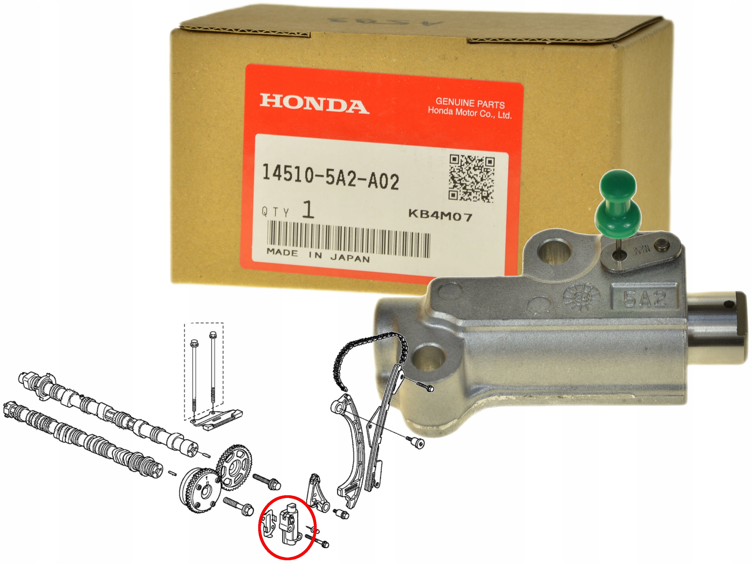 Honda Accord IX 13-17 2.4 Honda CIVIC X 17-22 1.5 Napínák Řetězu Rozvodový