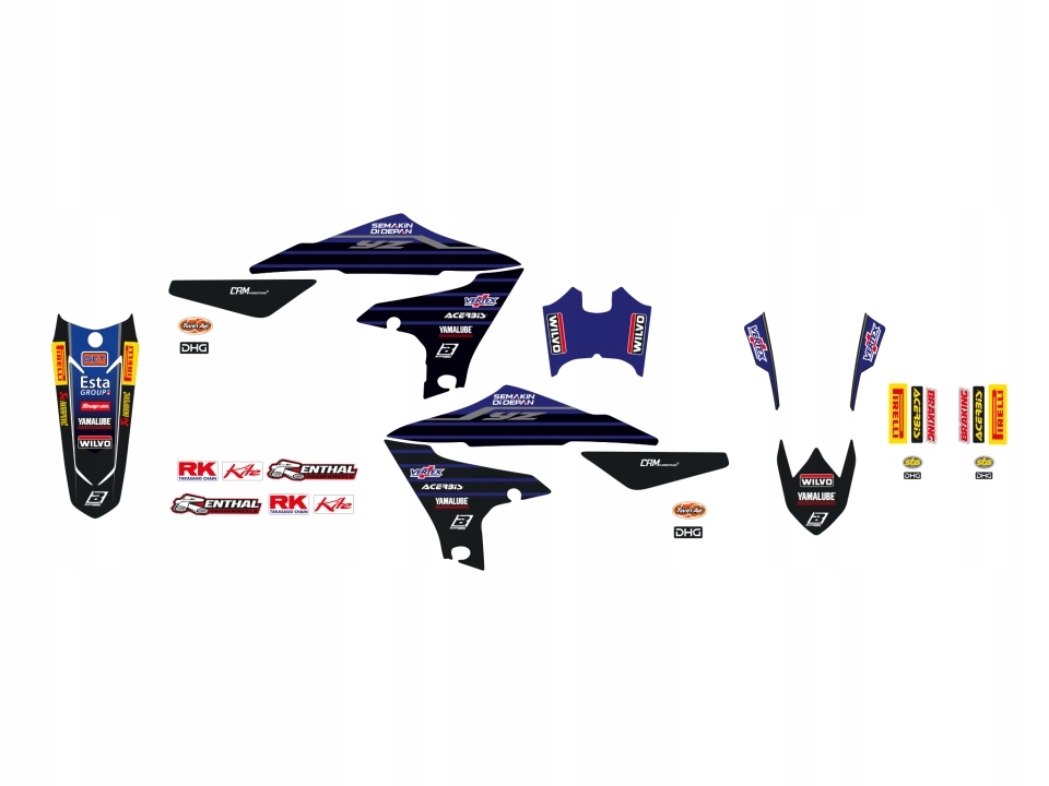 E2247R11 - BLACKBIRD НАБОР НАКЛЕЕК YAMAHA YZF250 19-22 450